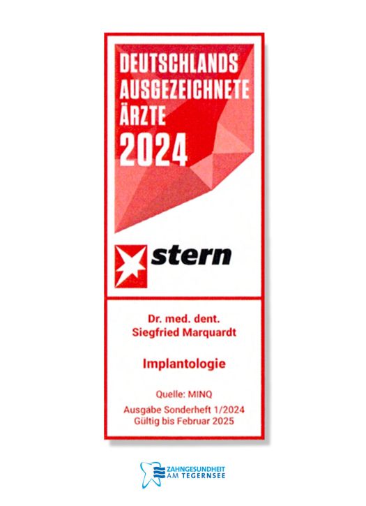 Stern Urkunde Implantologie 2024